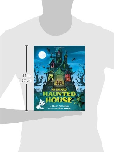 At the Old Haunted House, readers will explore a spooky tale of a warty green witch and her young witchy companion