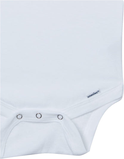 These Gerber onesies are made with 100% cotton rib for added breathability