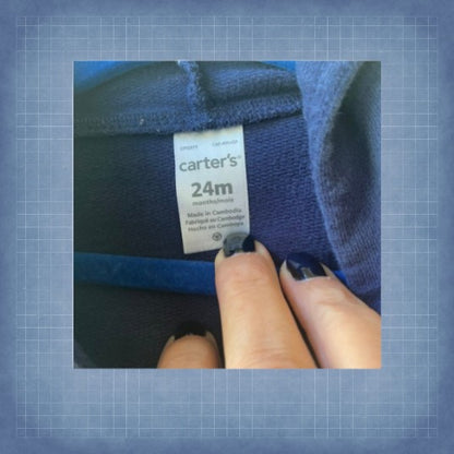 Keep your toddler warm all day long with this Carter's hoodie monster design cotton sweatshirt