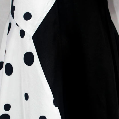 Your little princess will embrace Halloween in this colorful Dalmatian print costume