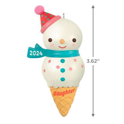 Sweeten the holidays with this cute Daughter Snowman Ice Cream Cone Hallmark Keepsake Christmas ornament