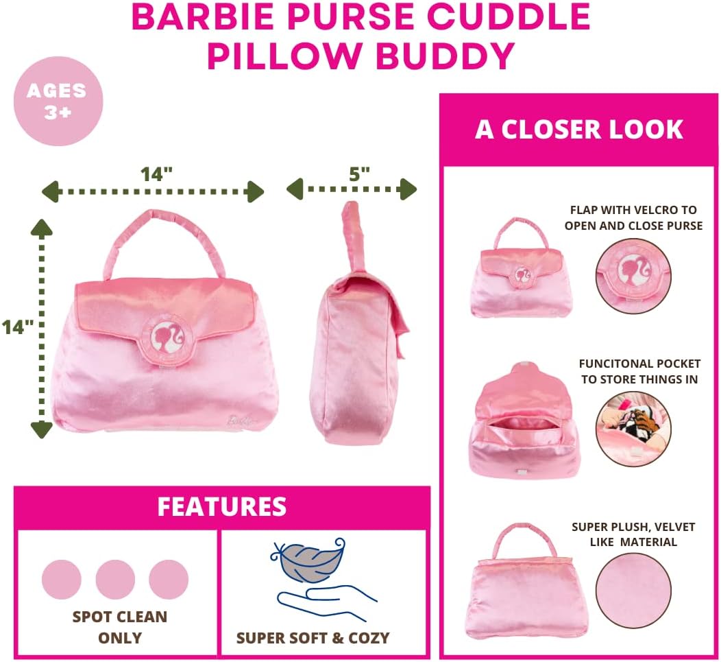 Made with super soft material, this plush pillow is a must-have for Barbie fans