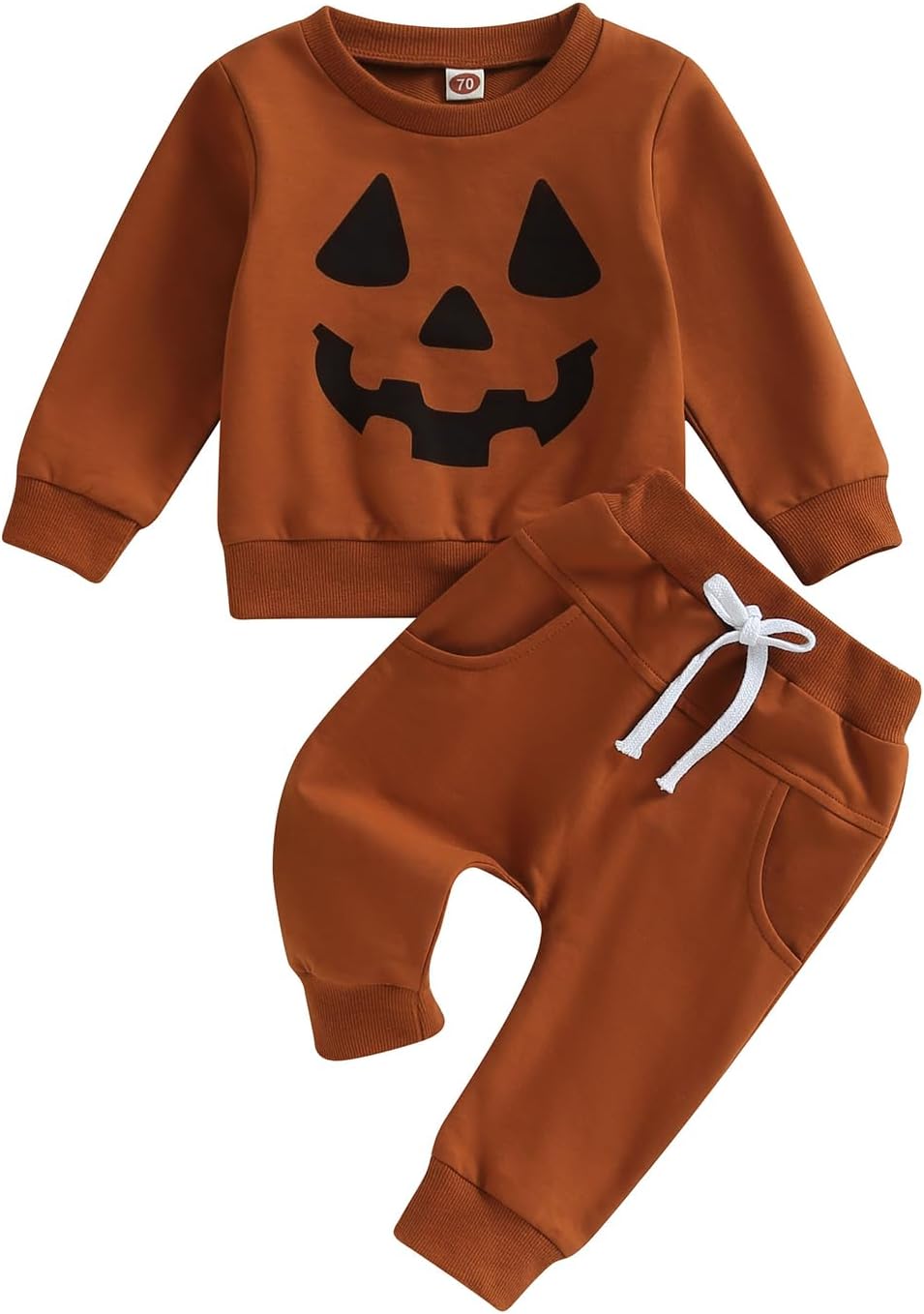 Infant Baby Boy Halloween Pumpkin Pants Outfit