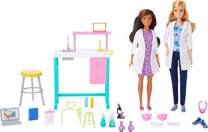 The Barbie STEM scientist-themed playset allows kids to explore their dreams