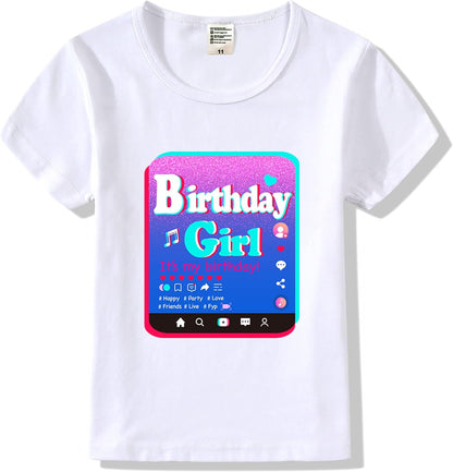 This 4pc birthday party graphics outfit is perfect for any girls special day