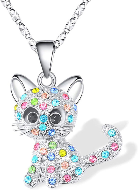 Lanqueen Kitty Cat Pendant Jewelry Necklace