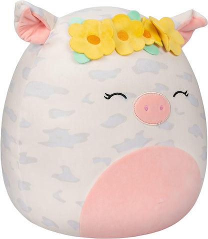 Rosie the Spotted Pig with a Yellow Flower Crown
