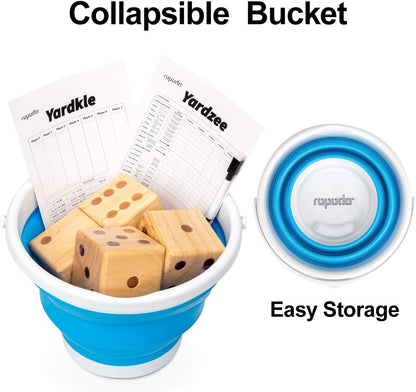 This giant wooden yard dice set is perfect for outdoor fun