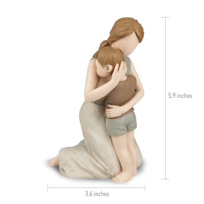 This figurine perfectly captures the priceless bond between mother and son