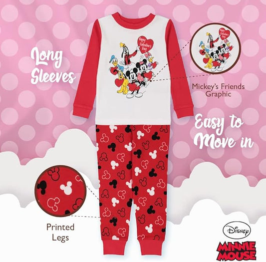 Valentine Mickey Mouse 2-Piece Cotton Pajamas Set