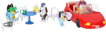 Immerse yourself in the world of Bluey with the Bluey Convertible Vehicle and 4 Figure Pack