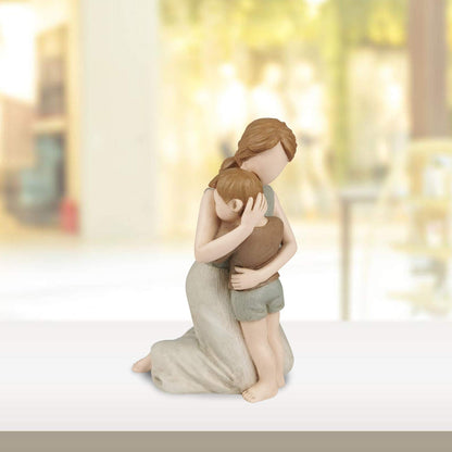 This figurine perfectly captures the priceless bond between mother and son