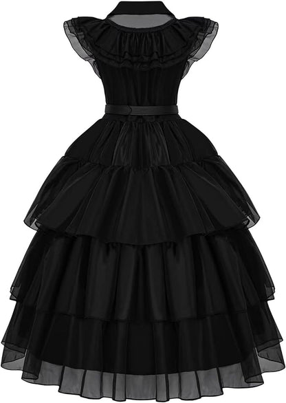 Wednesday Addams Halloween Costume Dress Set
