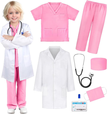 This doctor costume set is perfect for pretend play, learning and inspiring your child's imagination