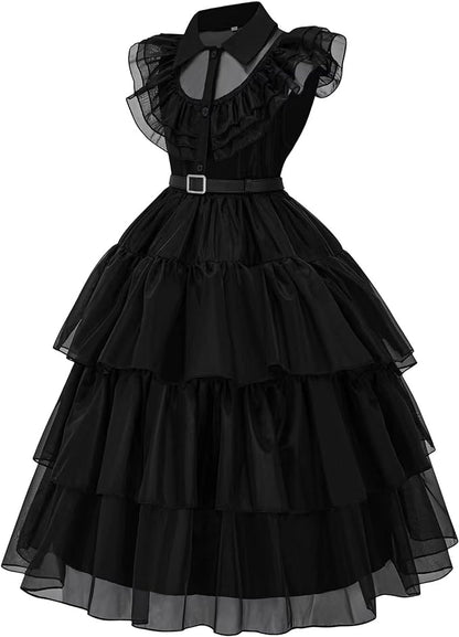 Wednesday Addams Halloween Costume Dress Set