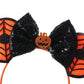 Halloween Mouse Ears Pumpkin Headband Sequin Bow