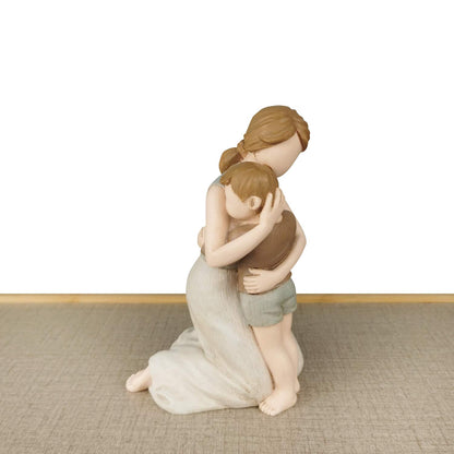 This figurine perfectly captures the priceless bond between mother and son