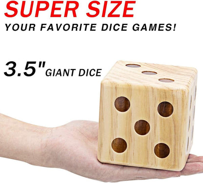 This giant wooden yard dice set is perfect for outdoor fun