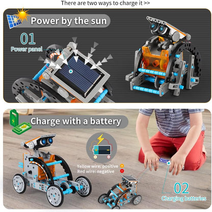 With the ability to create over 12 different types of robots, this STEM Solar Robot Kit is perfect for early education