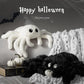 Enhance your Halloween decor with this charming white wolf spider throw pillow