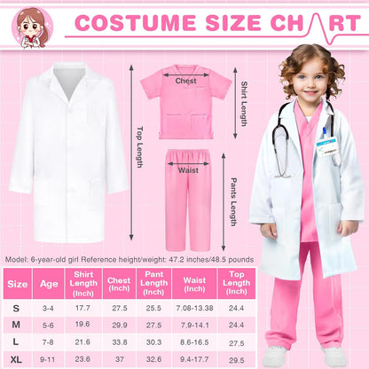 This doctor costume set is perfect for pretend play, learning and inspiring your child's imagination