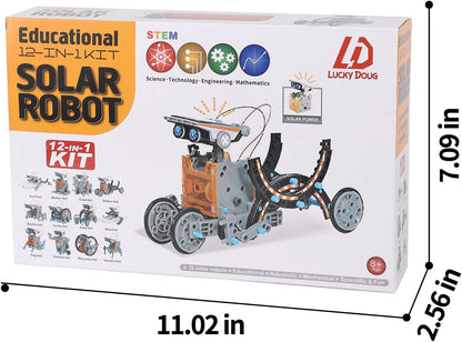 With the ability to create over 12 different types of robots, this STEM Solar Robot Kit is perfect for early education