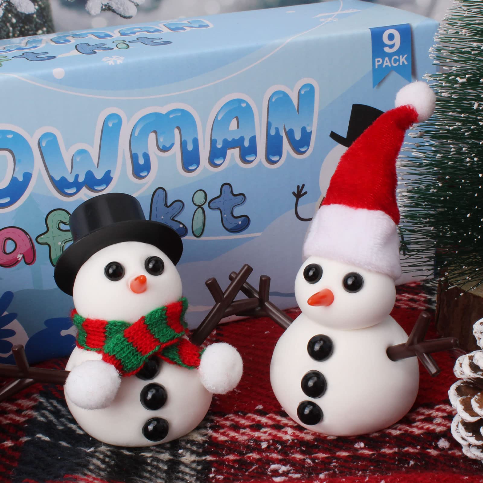 Christmas Craft Build a Snowman DIY Kit - 9 pack