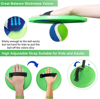 This Catch and Toss Game Set serves as a perfect learning tool for catch and throw skills