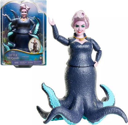 Disney’s The Little Mermaid Ursula fashion posable doll comes with realistic tentacles, a removable necklace, and sparkling details that add to its charm