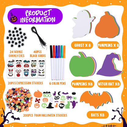 This Halloween foam sticker set is perfect for kids to create fun DIY Halloween crafts and decorate for the holiday