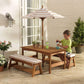 Wooden table and bench kid's outdoor set