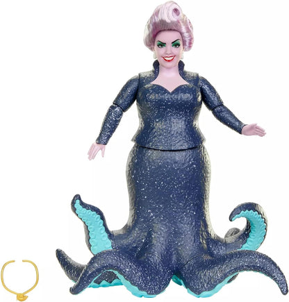 Disney’s The Little Mermaid Ursula fashion posable doll comes with realistic tentacles, a removable necklace, and sparkling details that add to its charm