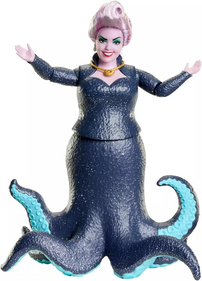 Disney’s The Little Mermaid Ursula fashion posable doll comes with realistic tentacles, a removable necklace, and sparkling details that add to its charm