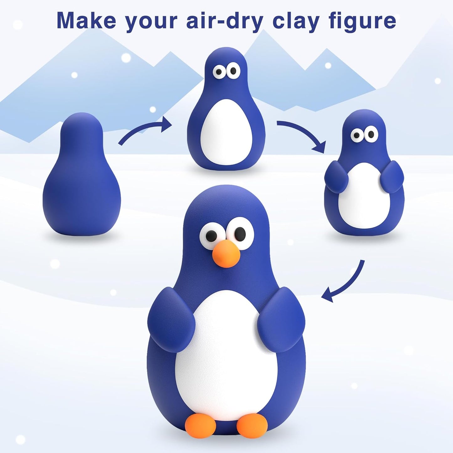 This air dry modeling clay is designed to foster creativity and boost self-confidence in children of all skill levels.
36 Colors, Soft &amp; Ultra Light
With a smooth texture and softness, it allows both novice and expert sculptors to excel.
Not only does it come in a variety of colors, but it also helps kids develop color and shape recognition, as well as the art of mixing and matching.
Made from high-quality materials, this clay is durable, flexible, and non-greasy, ensuring long-lasting creations without