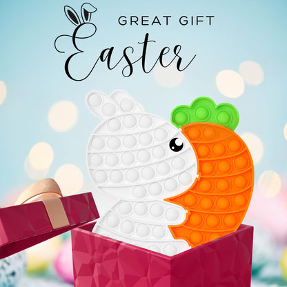 Improve fine motor skills and hand-eye coordination with the help of these Bunny Carrot Pop Bubble Fidget Sensory Toys