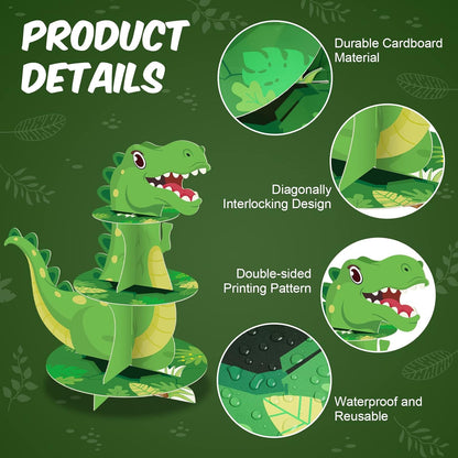 The cupcake stand holder is the perfect addition to your dinosaur-themed party