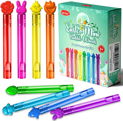 Mini bubble wands with 8 cute Easter designs, 32pcs