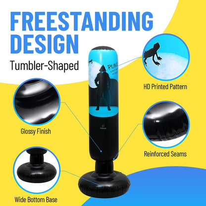 Improve your child's physical and mental strength with our inflatable punching bag for kids