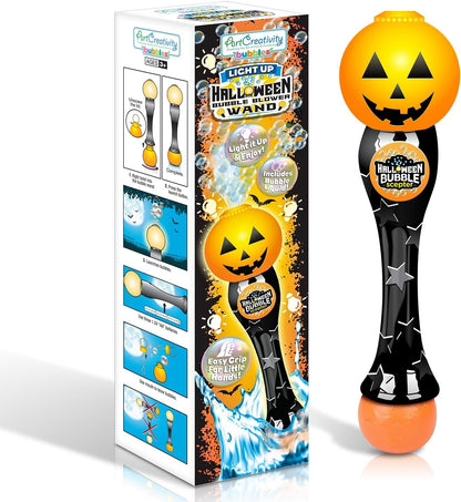 Amaze your child with bubbles and a light show with this 13.5" bubble blower wand