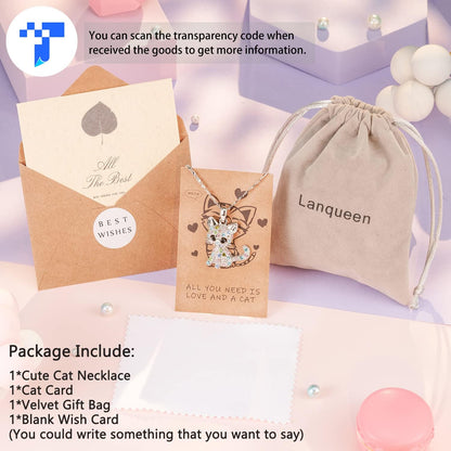 Lanqueen Kitty Cat Pendant Jewelry Necklace