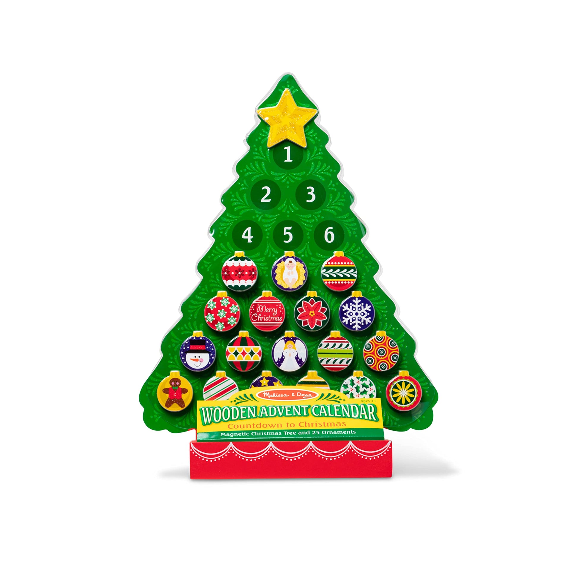 Enhance the holiday spirit in your household with the Melissa & Doug Wooden Advent Calendar