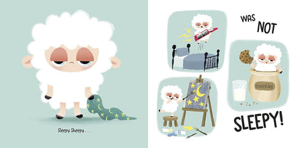 Meet Sleepy Sheepy, a wide-awake sheep who ignores bedtime