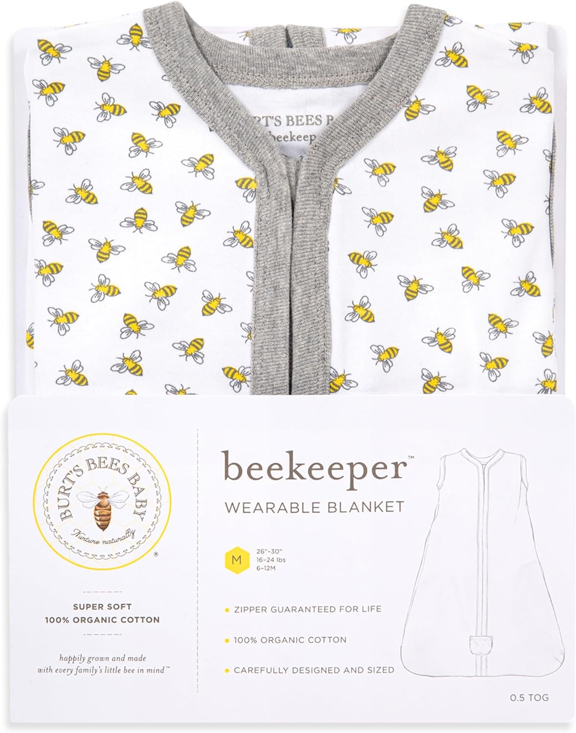 This Unisex Beekeeper Blanket is crafted from 100% breathable and gentle organic cotton