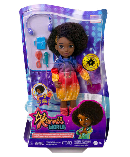 Immerse yourself in the power of music and creativity with the Karma singing doll from Netflix's Karma's World!