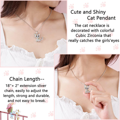 Lanqueen Kitty Cat Pendant Jewelry Necklace