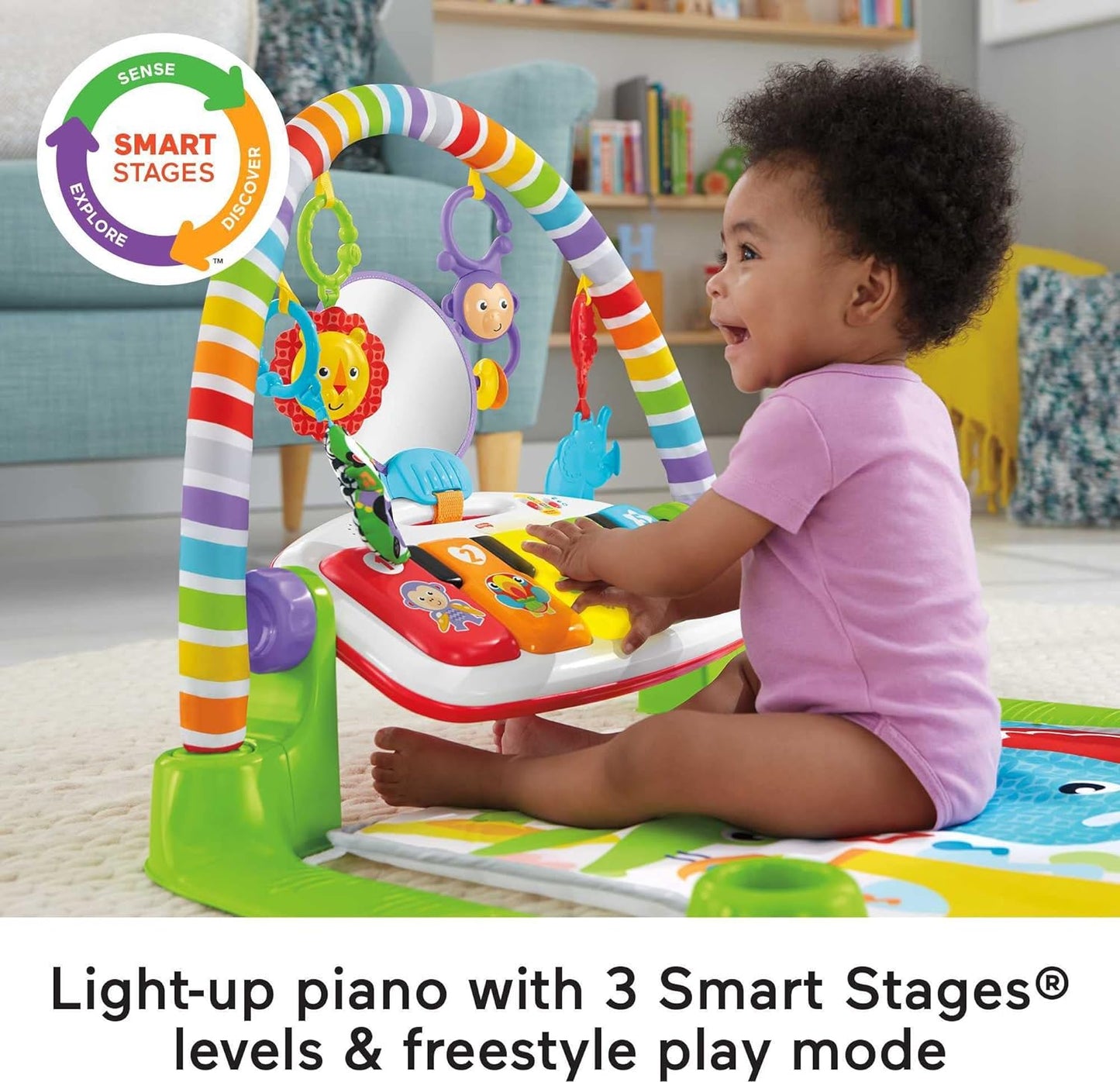 Fisher-Price Baby Playmat Deluxe Kick & Play Piano Gym