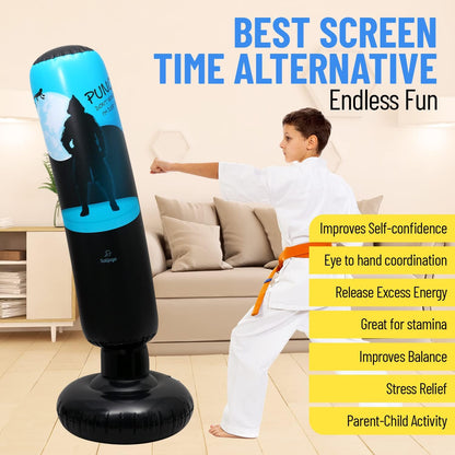 Improve your child's physical and mental strength with our inflatable punching bag for kids