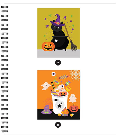 Keep your child engaged while creating fun, spooktacular art, with Sticker by Number Halloween