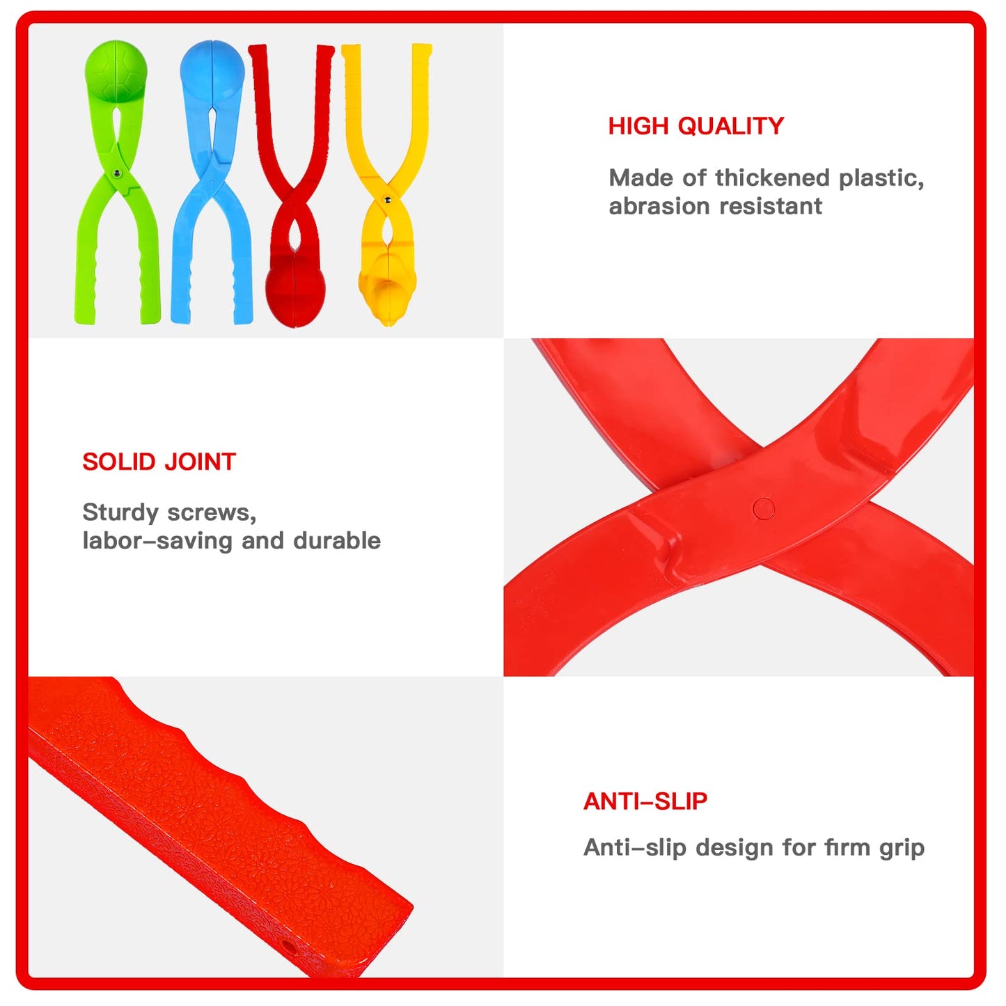 The Max Fun 4 Pack Snowball Maker is perfect for kids and comes with a drawstring bag