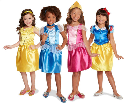 Enhance your child's dress-up experience with 4 different Disney Princess outfits to choose from